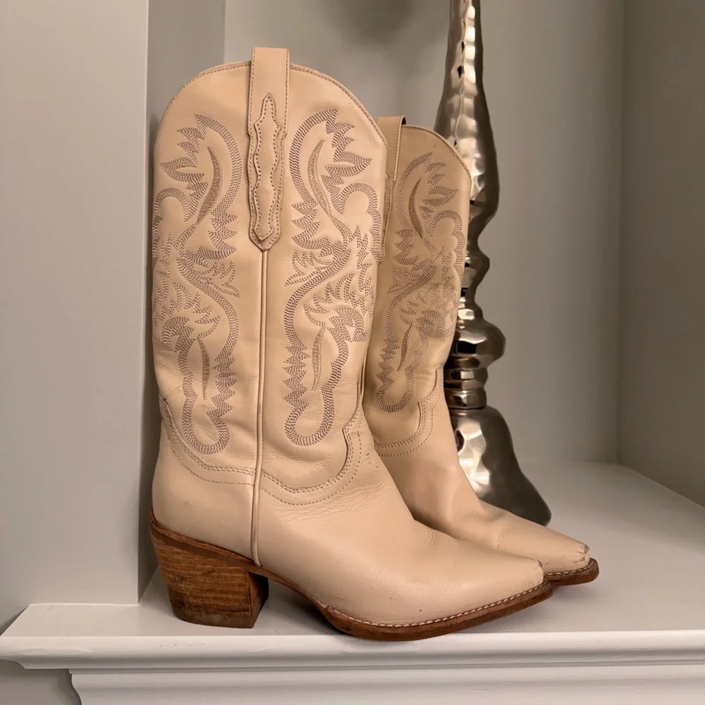 Elegant Pink Western Boots - Picture 2 of 6